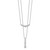 Sterling Silver Rhodium-plated Double Strand CZ Necklace QG4305-16