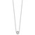 Sterling Silver Rhodium-plated CZ Star of David w/ 2in ext. Necklace QG5200-15.5