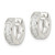 Sterling Silver Polished Baguette CZ Hinged Hoop Earrings QE16289