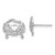 De-Ani Sterling Silver Rhodium-Plated Polished Small Blue Crab Post Earrings QE15497