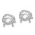 De-Ani Sterling Silver Rhodium-Plated Polished Small Blue Crab Post Earrings QE15497
