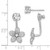 Sterling Silver Rhodium-plated CZ Studs w/CZ Flower Jacket Earrings QE13762