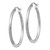 10k White Gold Satin and Diamond-cut 2mm Round Hoop Earrings 10TC196
