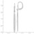 Sterling Silver Rhodium-plated Polished CZ Bar Leverback Dangle Earrings QE13791