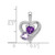 Sterling Silver Rhodium Plated Amethyst Pink Quartz and Diamond Pendant QP3138PQ