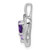 Sterling Silver Rhodium Plated Amethyst Pink Quartz and Diamond Pendant QP3138PQ