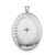 Sterling Silver Rhod-plated 26mm Circle Border Diamond Oval Locket Necklace QLS263-18