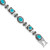 Sterling Silver Rhodium-plated Synth Turquoise and Marcasite Bracelet QH1035-7