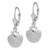 De-Ani Sterling Silver Rhodium-Plated Polished Scallop Shell Leverback Earrings QE15577