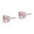 Sterling Silver Rhod-pltd Lavender Pink Crystal Birthstone Earrings QE14067JUN