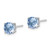 Sterling Silver Rhod-pltd Light Blue Crystal Birthstone Earrings QE14067DEC