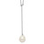 Sterling Silver Rhod-plat 10-11mm White Rice FWC Pearl Drop Necklace QH5476-16.5