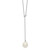 Sterling Silver Rhod-plat 10-11mm White Rice FWC Pearl Drop Necklace QH5476-16.5