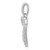 Sterling Silver Rhodium 0.12ct Diam. Double Heart Pendant QP3276