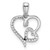 Sterling Silver Rhodium 0.12ct Diam. Double Heart Pendant QP3276