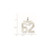 Sterling Silver/Rhodium-plated Satin Number 62 Charm QPP62
