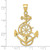 10k Large Anchor w/Wheel Pendant 10K3083