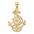 10k Large Anchor w/Wheel Pendant 10K3083