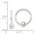 Sterling Silver Bead Endless Hoop Earrings QE1855