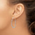 Sterling Silver Rhodium-plated Polished Oval Hoop Earrings QE11596