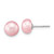 Sterling Silver Rh-p 7-8mm Pink FWC Pearl Earring Bracelet Necklace Set QH5638SET