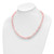 Sterling Silver Rh-p 7-8mm Pink FWC Pearl Earring Bracelet Necklace Set QH5638SET