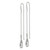 Sterling Silver Polished Crystal Teardrop Threader Earrings QE2067