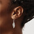 Sterling Silver Polished Mother of Pearl Leaf Dangle Earrings QE2665