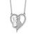 Sterling Silver Rhodium-plated Polished CZ Cats w/2 in ext. Necklace QG6169-16