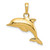 10k 3-D Dolphin Pendant 10C3426