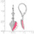De-Ani Sterling Silver Rhodium-Plated Enameled Conch Shell Leverback Earrings QE15525