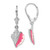 De-Ani Sterling Silver Rhodium-Plated Enameled Conch Shell Leverback Earrings QE15525