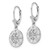 De-Ani Sterling Silver Rhodium-Plated Polished Mini Compass Leverback Earrings QE15534