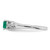 Sterling Silver Rhod-plated Diamond Created Emerald Ring QR7064MAY-7