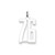 Sterling Silver/Rhodium-plated Elongated Number 76 Charm QES76