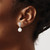 Majestik Sterling Silver Rhodium-plated 8-9mm Imitation Shell Pearl CZ Dangle Earrings QMJE804W