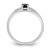 Sterling Silver Rhod-plated Diamond Created Sapphire Ring QR7064SEP-8