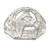Sterling Silver Horseshoe with Horse Head Ring QR134-11