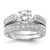 Sterling Silver Rhodium-plated 2-Piece CZ Wedding Set Ring QR1330-6