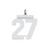 Sterling Silver/Rhodium-plated Polished Number 27 Charm QPL27