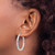 10K White Gold Polished 3mm Tube Hoop Earrings 10T849