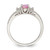 Sterling Silver Rose-tone Created Pink Opal and CZ Ring QR7146-7
