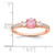 Sterling Silver Rose-tone Created Pink Opal and CZ Ring QR7146-7
