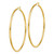 Sterling Silver Gold-Tone Polished 2.5x70mm Hoop Earrings QE13146