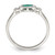 Sterling Silver Rhod-platd Polished Created Emerald/White Topaz Ring QR7065MAY-6