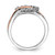 Sterling Silver and Vermeil Polished CZ Heart Ring QR2721-7