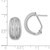 Sterling Silver RH-plated Polished Rope CZ Omega Back C-Hoop Earrings QE12267