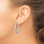 Sterling Silver Rhodium-plated 4mm Twisted Hoop Earrings QE13194
