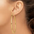 Sterling Silver Gold-Tone Polished 2x65mm Hoop Earrings QE13132