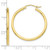 10K Polished 2mm Tube Hoop Earrings 10T914